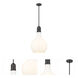 Amherst 1 Light 13.75 inch Matte Black Pendant Ceiling Light in Matte White Glass