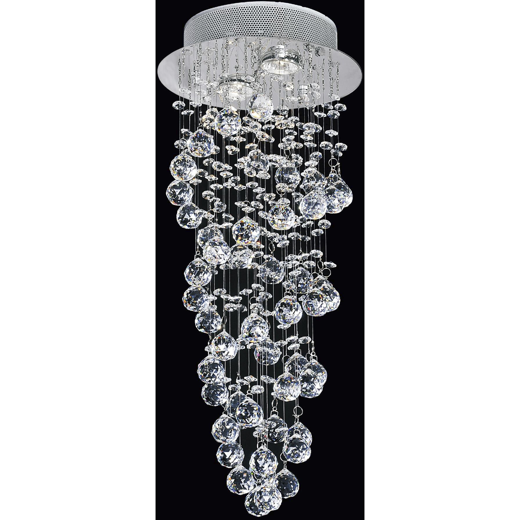Double Spiral 2 Light 10 inch Chrome Flush Mount Ceiling Light