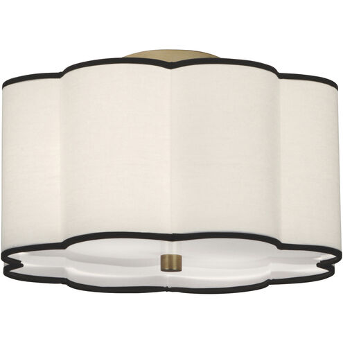 Axis 2 Light 15 inch Aged Brass Flushmount Ceiling Light
