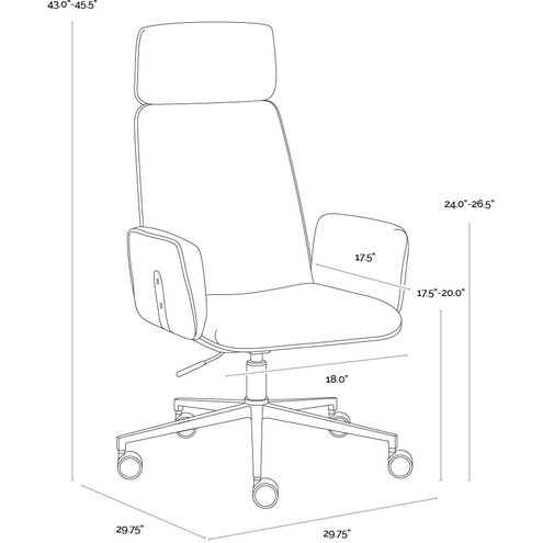 Kalev Chacha Cream Office Chair