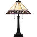 Edith 24.5 inch 75.00 watt Matte Black Table Lamp Portable Light, Tiffany