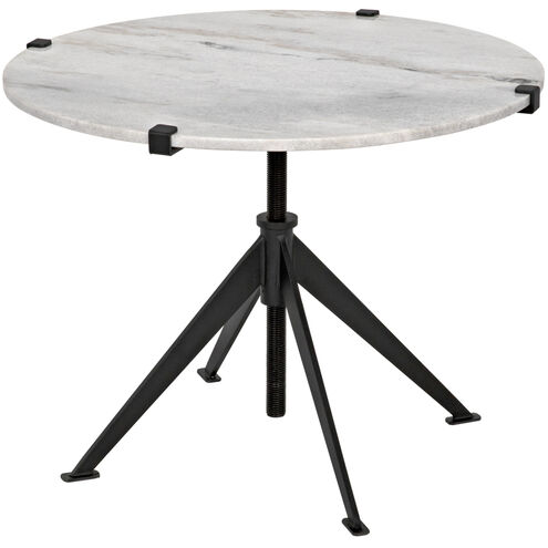 Edith 30.5 X 30.5 inch Matte Black Adjustable Side Table, Large