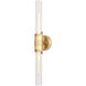 Webster LED 4.75 inch Natural Brass Bathroom Light Wall Light