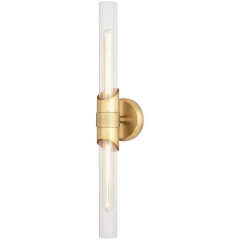 Webster LED 4.75 inch Natural Brass Bathroom Light Wall Light