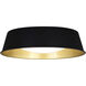 Beacon Hill LED 13 inch Matte Black and Satin Gold Flush Mount Ceiling Light