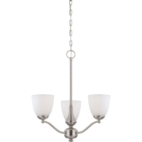 Patton 3 Light 21 inch Brushed Nickel Chandelier Ceiling Light