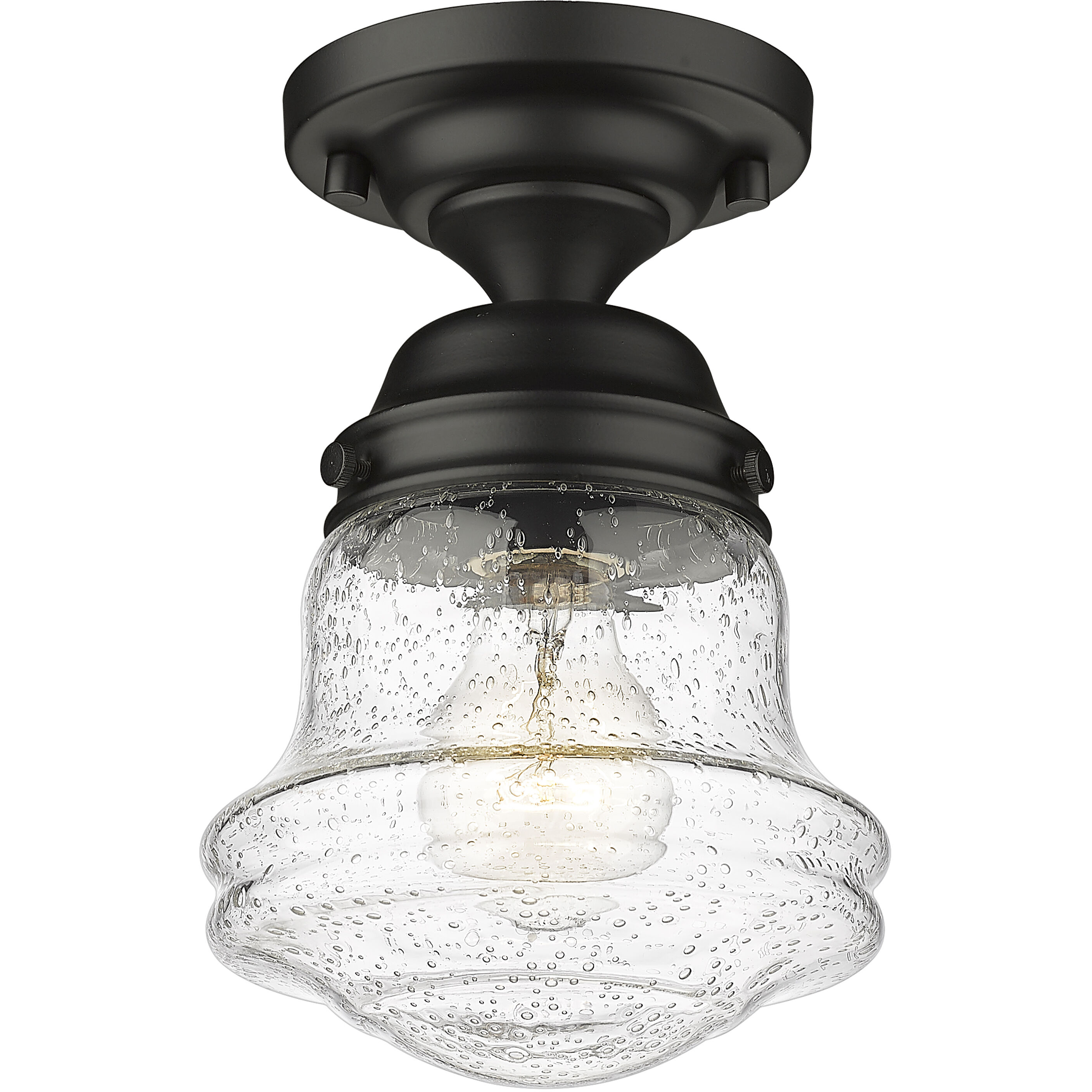 Vaughn 1 Light 6 inch Matte Black Flush Mount Ceiling Light