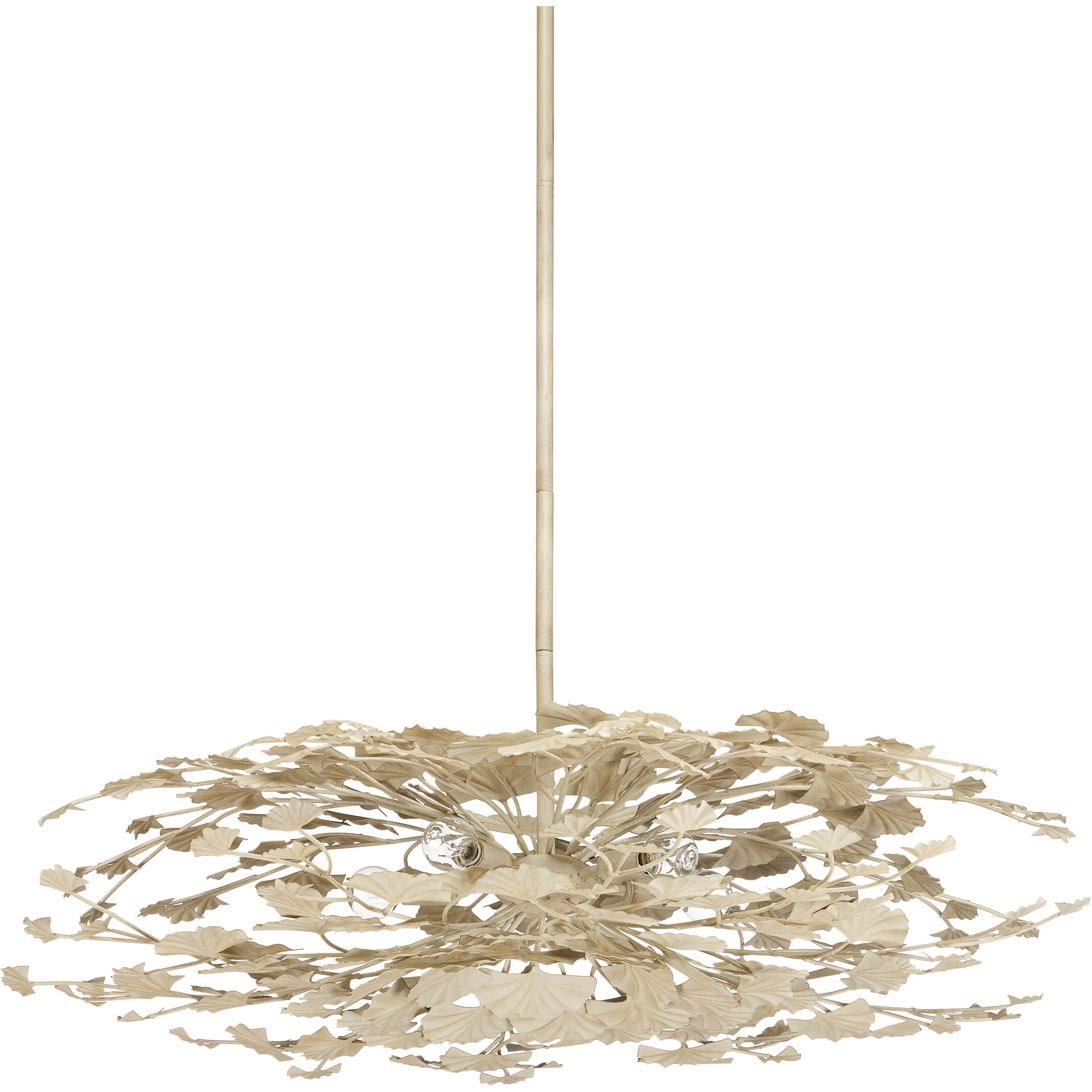 Maidenhair 5 Light 39.5 inch Antique Pearl Semi-Flush Mount Ceiling Light