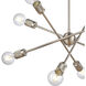 Module 8 Light 22 inch Satin Nickel Chandelier Ceiling Light