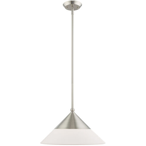 Stockholm 1 Light 15 inch Brushed Nickel Mini Pendant Ceiling Light