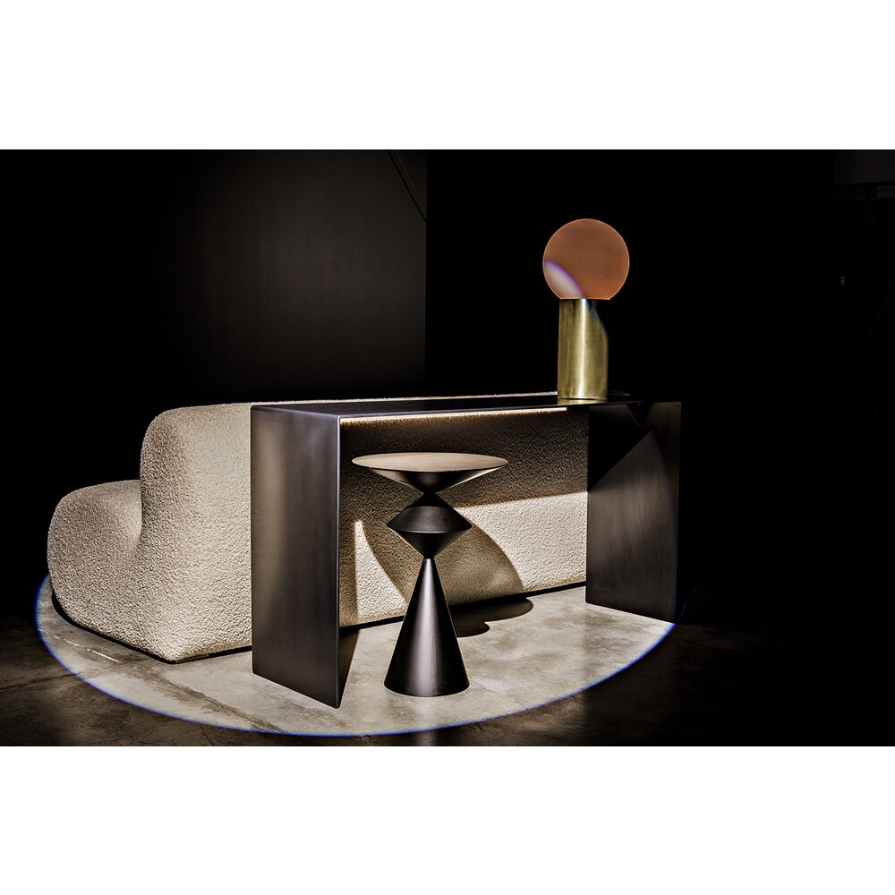 Zasa 26 X 18 inch Matte Black Side Table