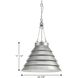 Point Dume™ Surfrider 3 Light 24.88 inch Galvanized Pendant Ceiling Light, Design Series