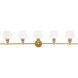 Gene 5 Light 47 inch Brass Wall sconce Wall Light