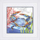 Oceana Crab Blue and Red and Green and Orange Framed Art