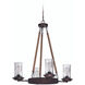 Thornton 4 Light 32 inch Aged Bronze Brushed Up/Down Chandelier Ceiling Light