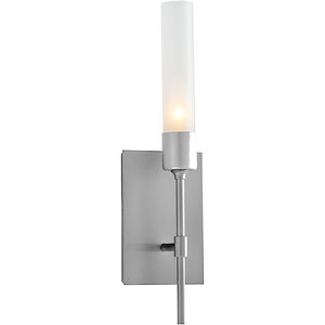 Vela 1 Light 4.5 inch Sterling ADA Sconce Wall Light in Frosted