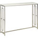 Sanders 38 X 8 inch White with Nickel Console Table