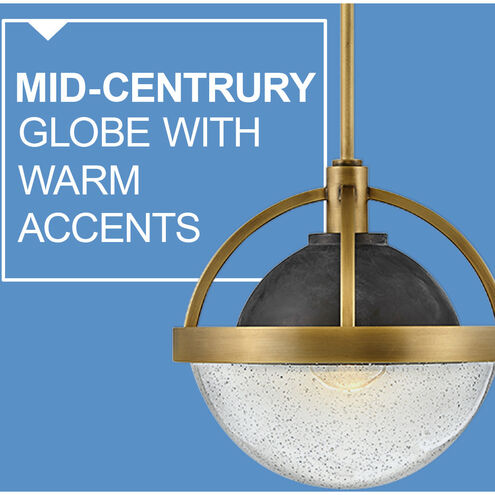 Watson 1 Light 12 inch Heritage Brass with Slate Bronze Indoor Pendant Ceiling Light