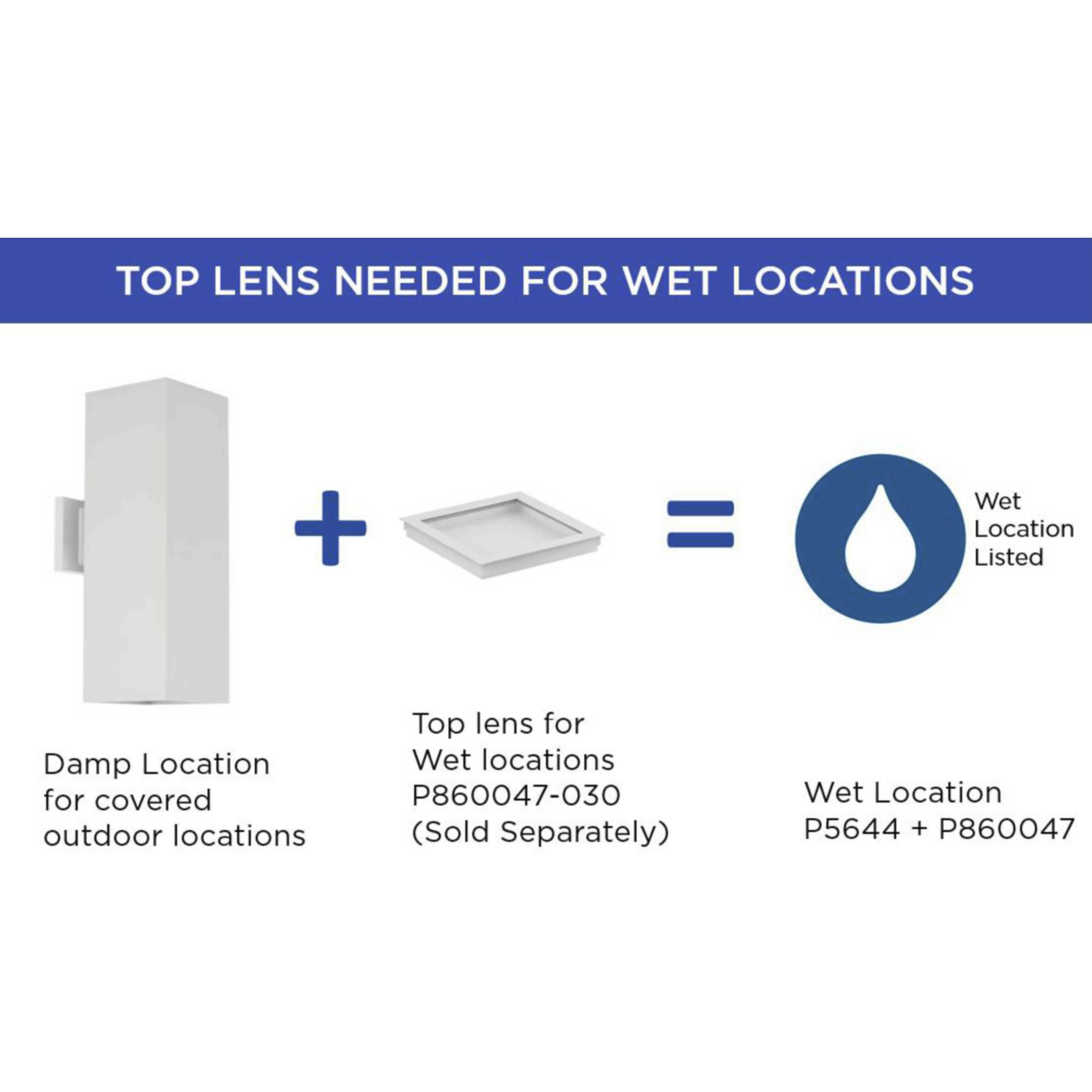 LED Square Cylinder Outdoor Wall Mount in Metallic Grey, LED Lamping, Progress LED