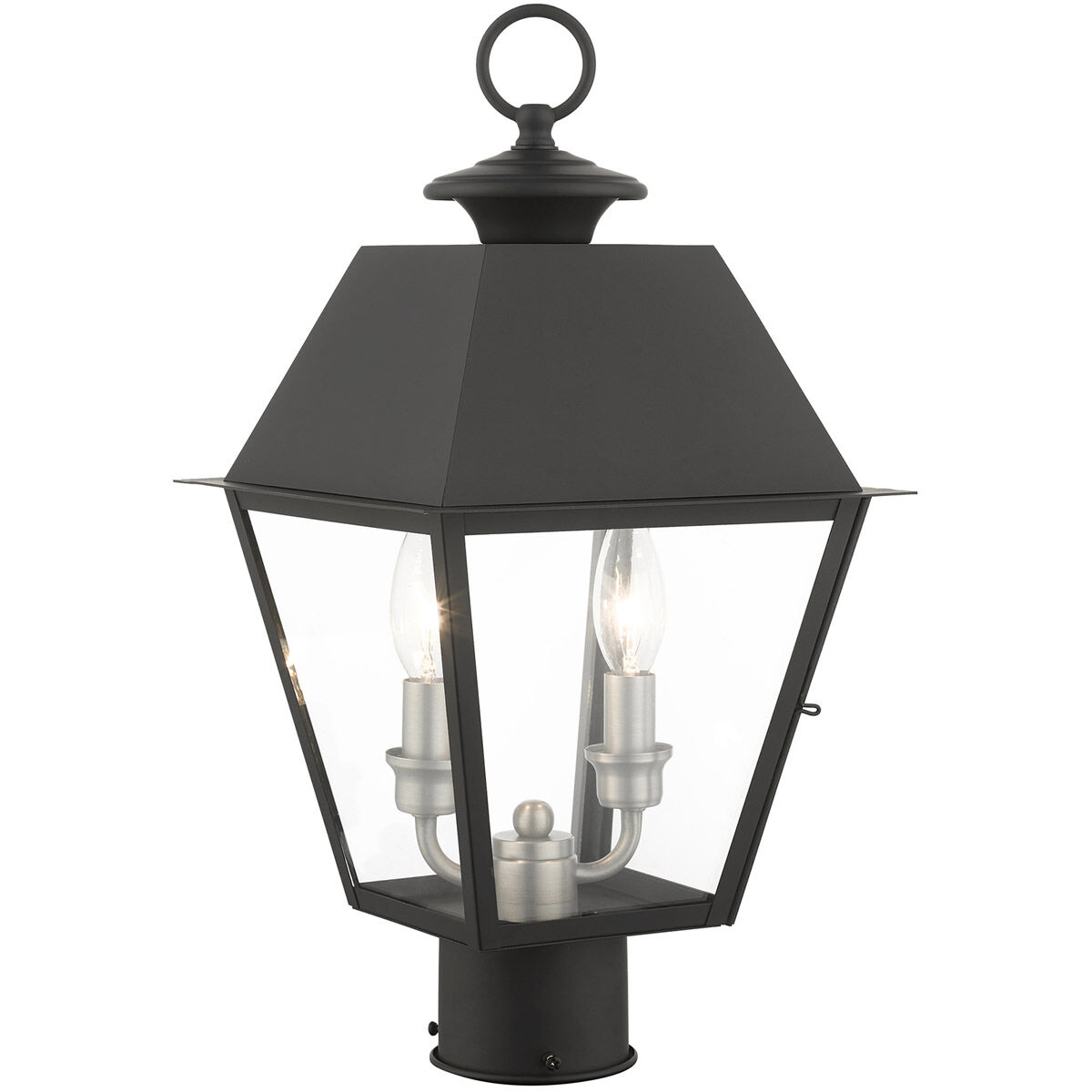 Mansfield 2 Light 17 inch Black Outdoor Post Top Lantern