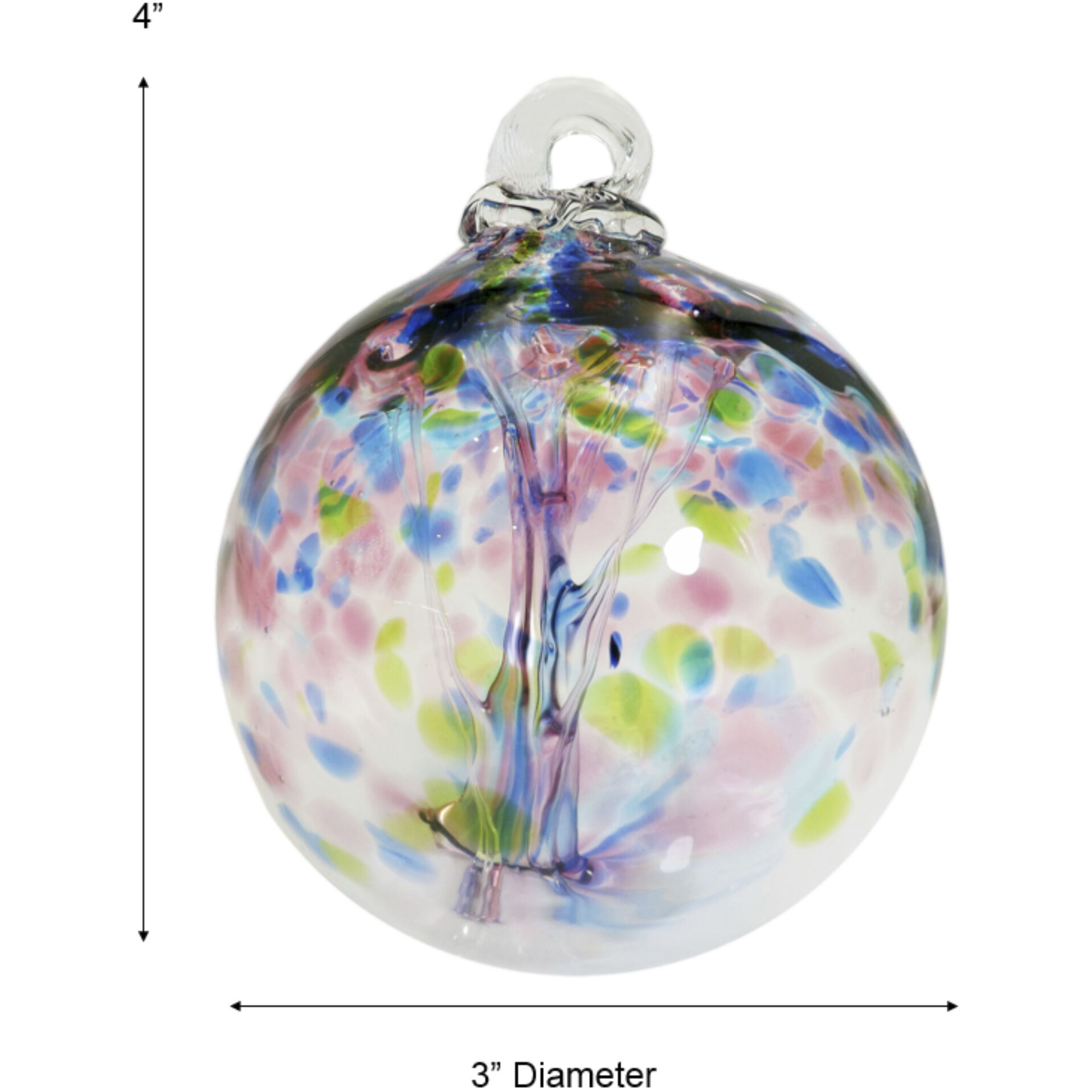 Hope Multi Art Glass Ornament