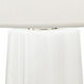 Wavy 26.25 inch 100 watt White Cased Glass Table Lamp Portable Light