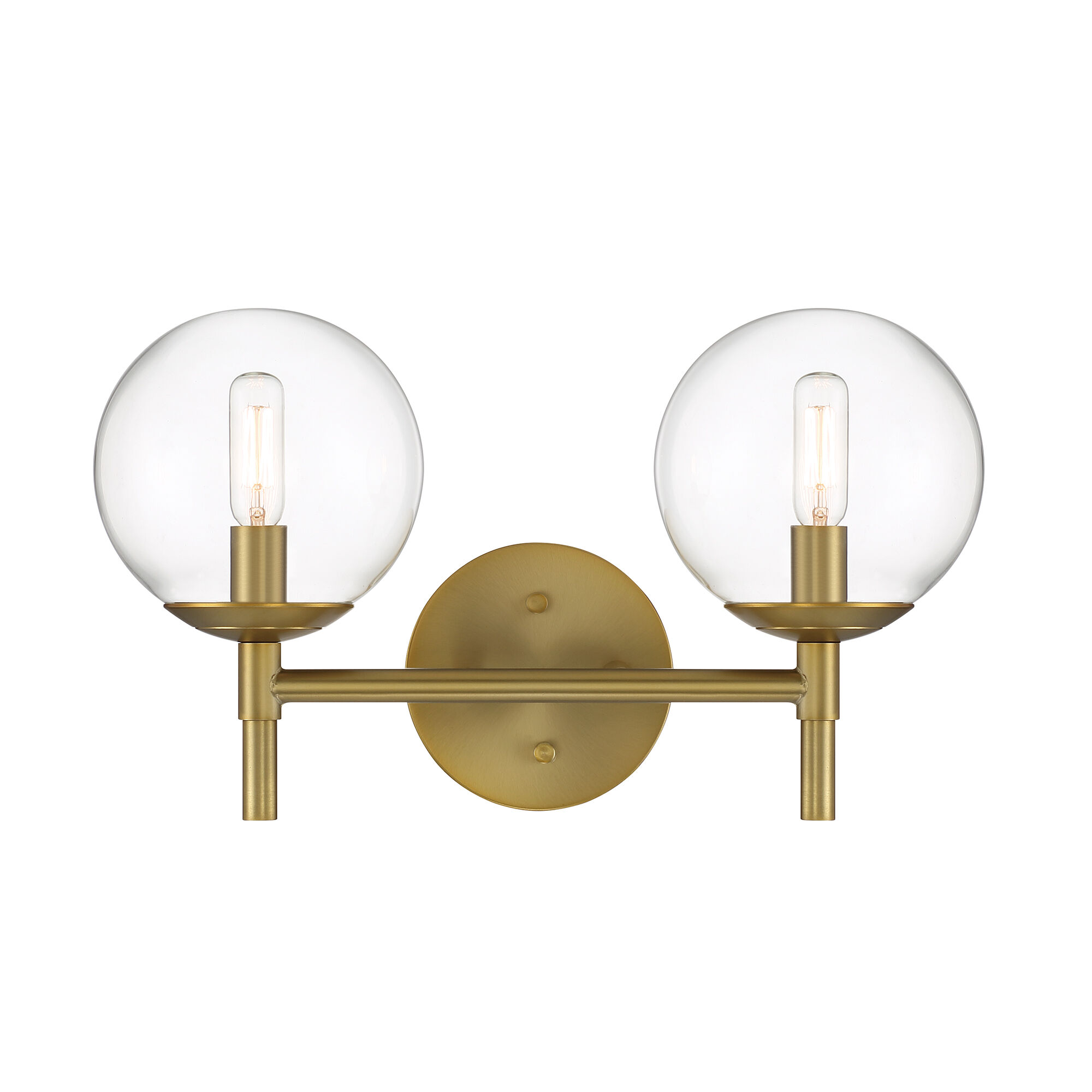 Auresa 2 Light 16 inch Soft Brass Bath Light Wall Light