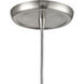 Capri 1 Light 5 inch Gray with Satin Nickel Mini Pendant Ceiling Light