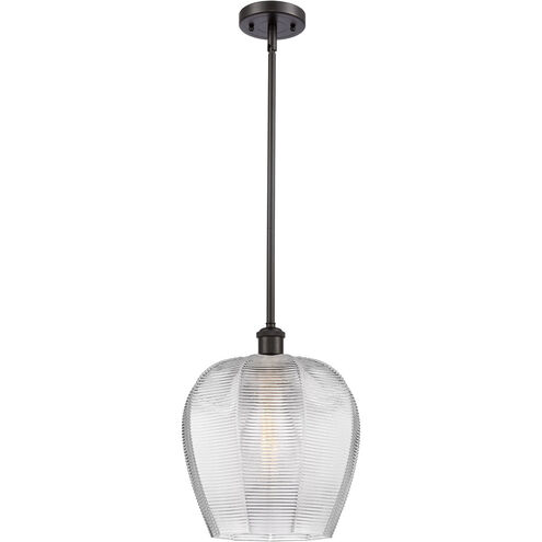 Ballston Norfolk LED 11.75 inch Oil Rubbed Bronze Mini Pendant Ceiling Light in Clear Glass