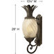 Plantation Outdoor Wall Mount Lantern in Pearl Bronze, Medium