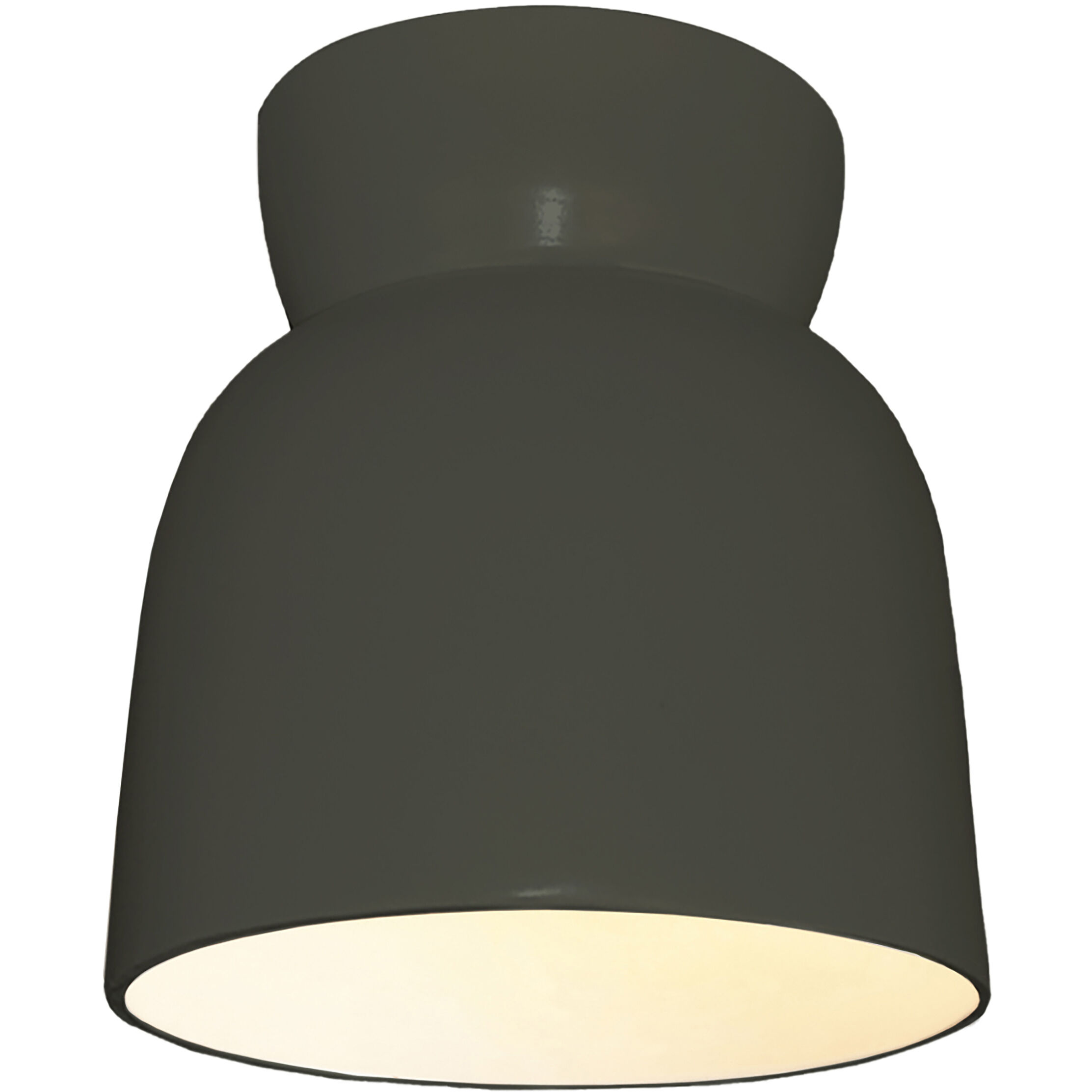 Radiance Collection 1 Light 7.5 inch Pewter Green Flush Mount Ceiling Light