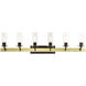 Beckett 6 Light 48 inch Satin Brass Vanity Sconce Wall Light