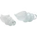 Ariel White Glass Shells, Set of 2