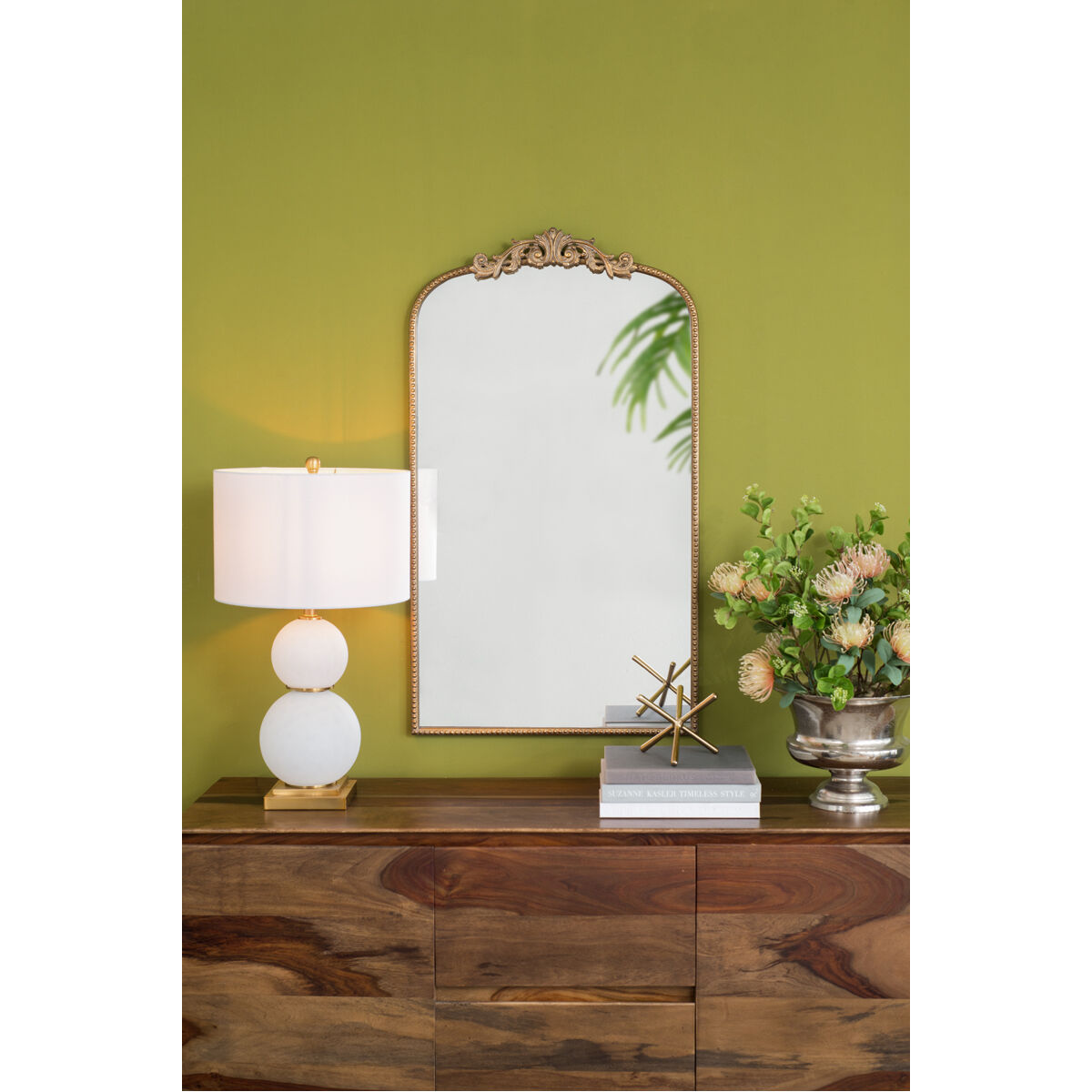 Baroque Inspired 41.7 X 24 inch Gold Mirror