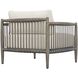 Borneo Weathered Dark Gray and Oyster White Outdoor Lounge Chair