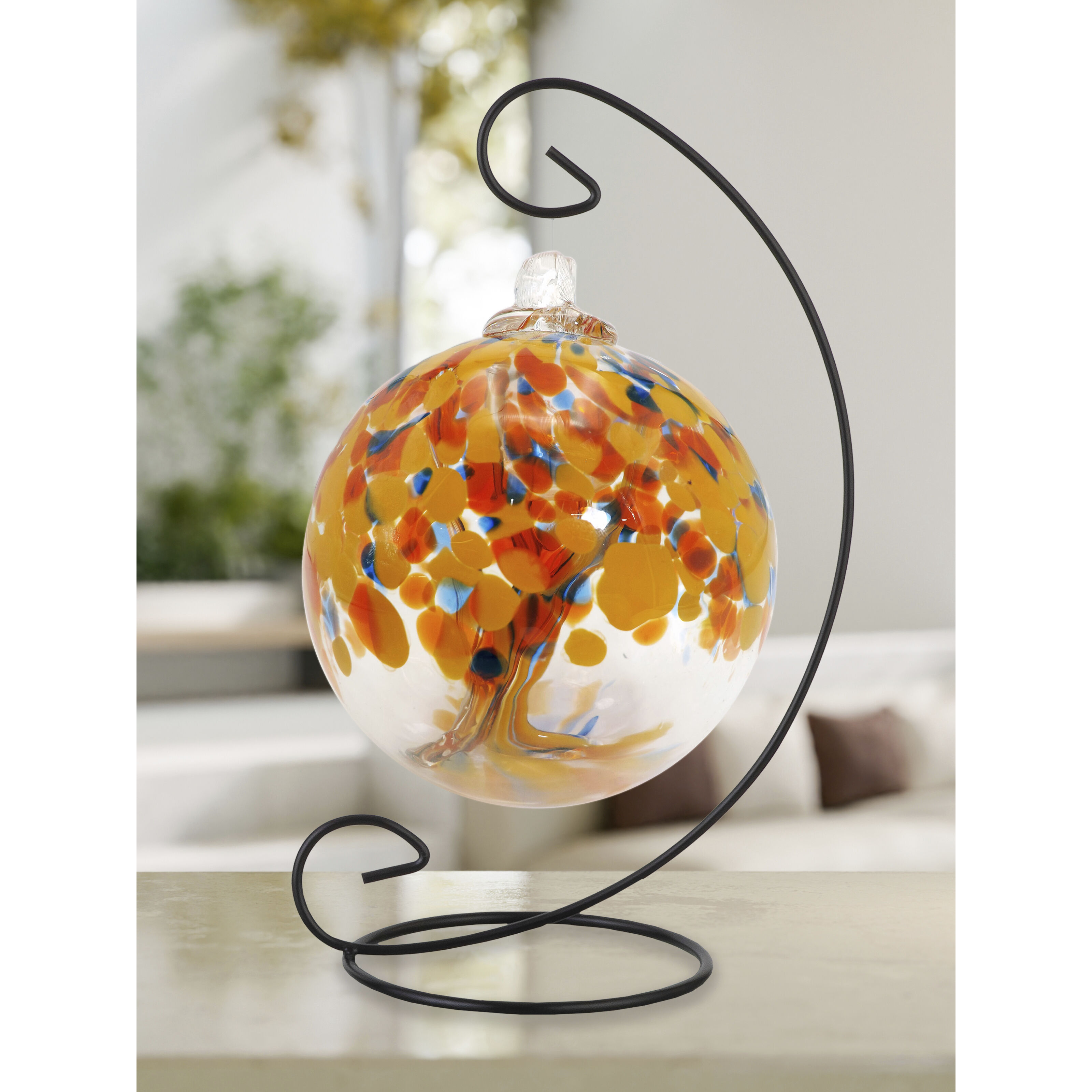 Tree Of Life Multi-color Art Glass Orb