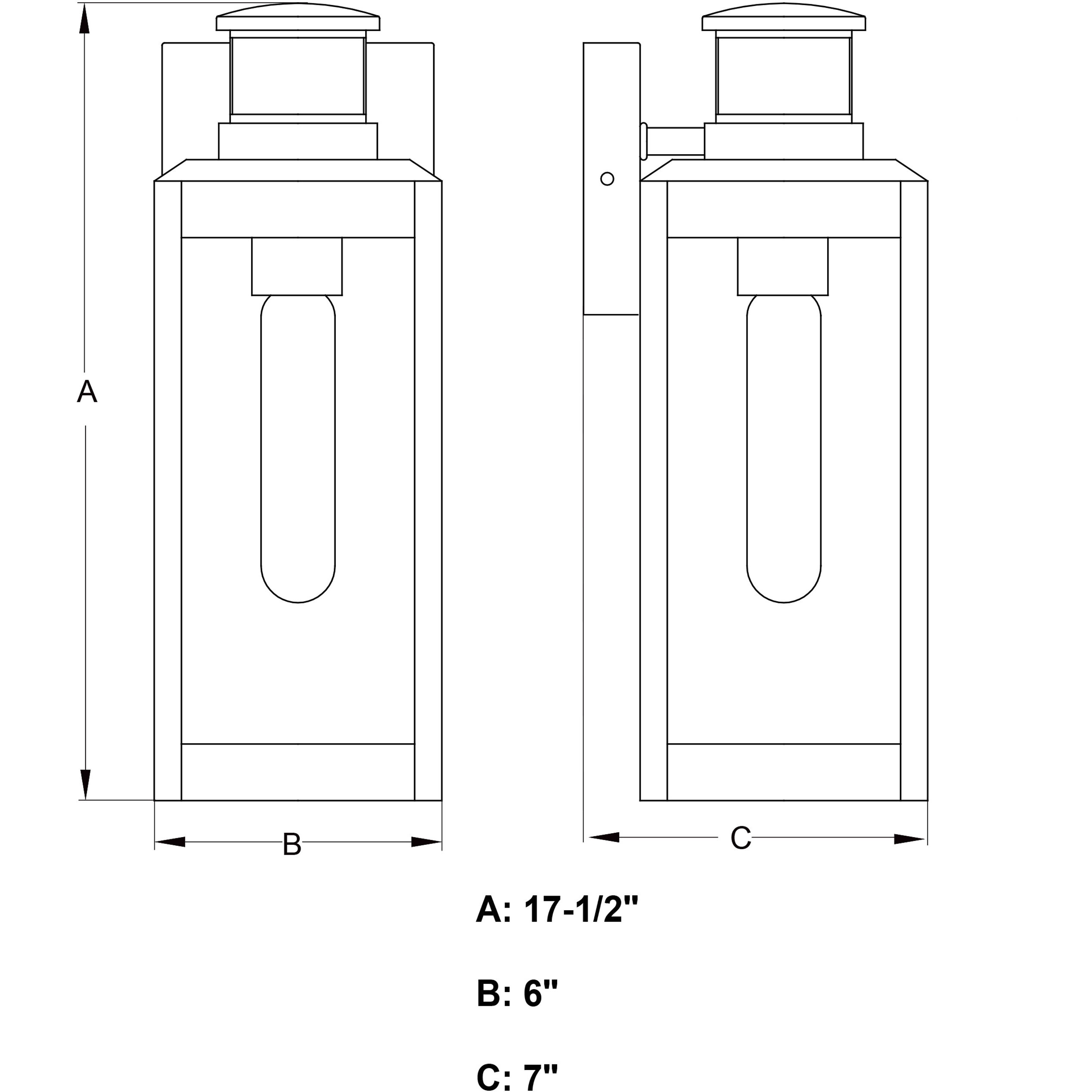 Kinzie Textured Black Outdoor Motion Sensor