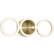 Glo LED Satin Brass ADA Wall Light