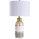 Cameron 30 inch 150.00 watt Grey and White and Gold Table Lamp Portable Light