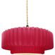 Radiance Collection - Pleated Tier Pendant Ceiling Light in Matte Black, Dedicated LED, Beige Twist Cord, Cerise, 14.5W x 5.25H, Form+Finish+Function