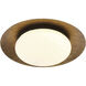 Zinola LED 15 inch Sand Coal and Halcyon Gold Flush Mount Ceiling Light