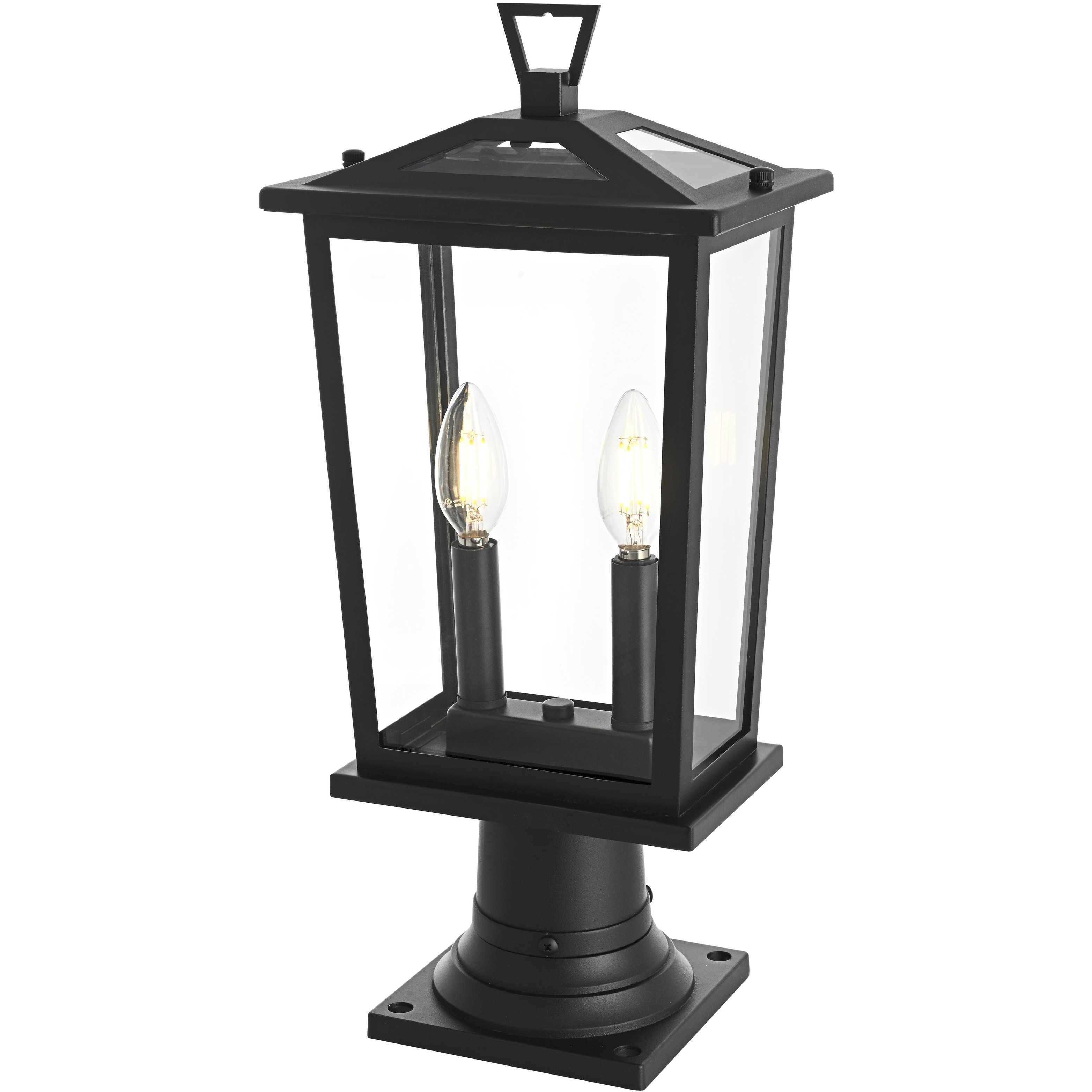 Berks 2 Light 19.5 inch Black Outdoor Post Light