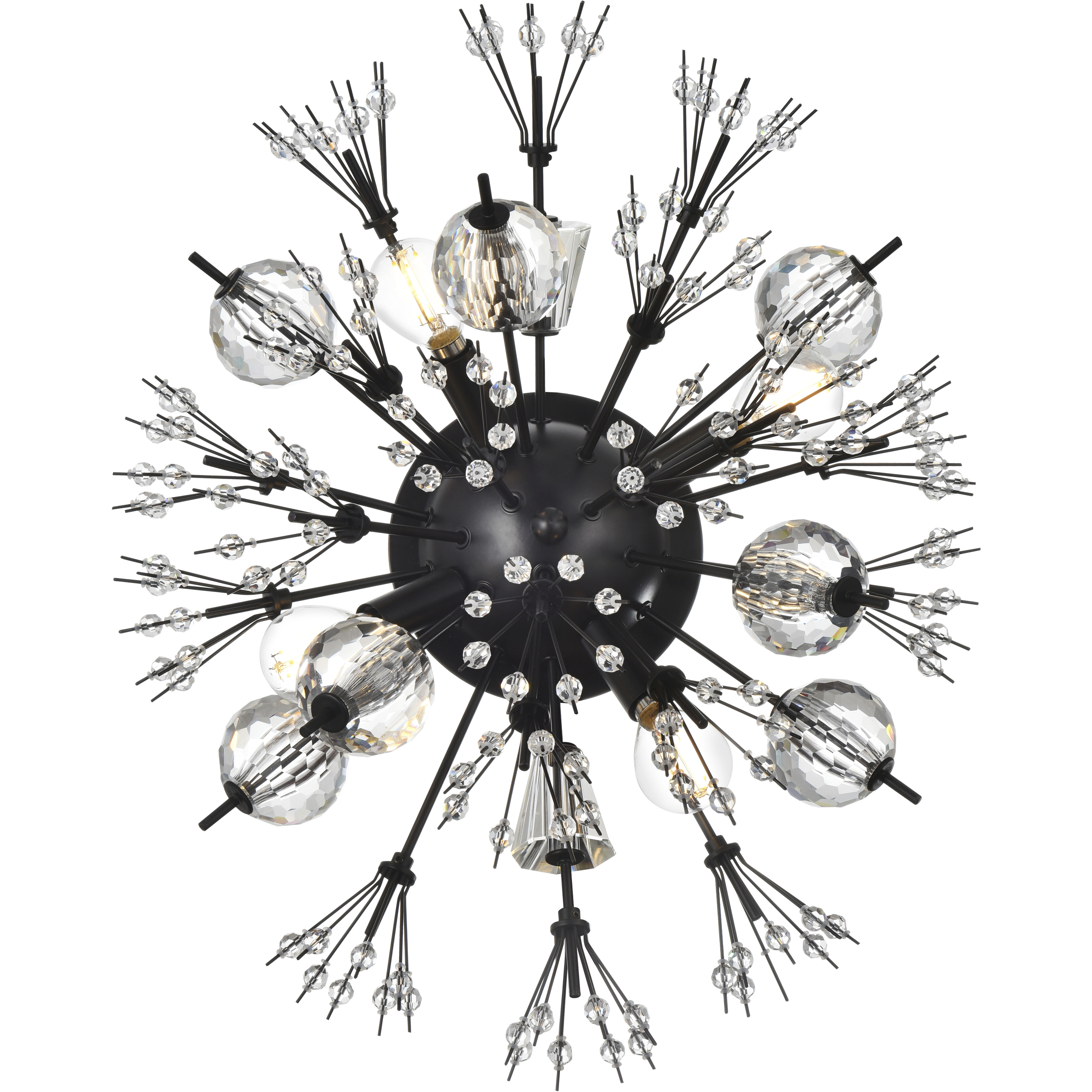 Vera 4 Light 14 inch Black Wall Sconce Wall Light, can be Flush Mounted