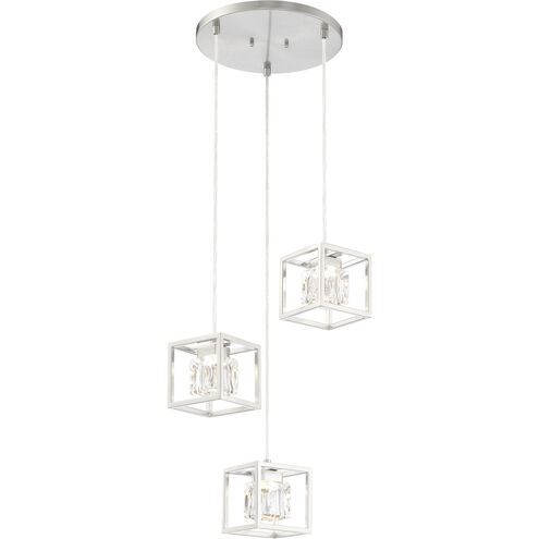 San Marin LED 16.75 inch Brushed Nickel Pendant Ceiling Light, Pan