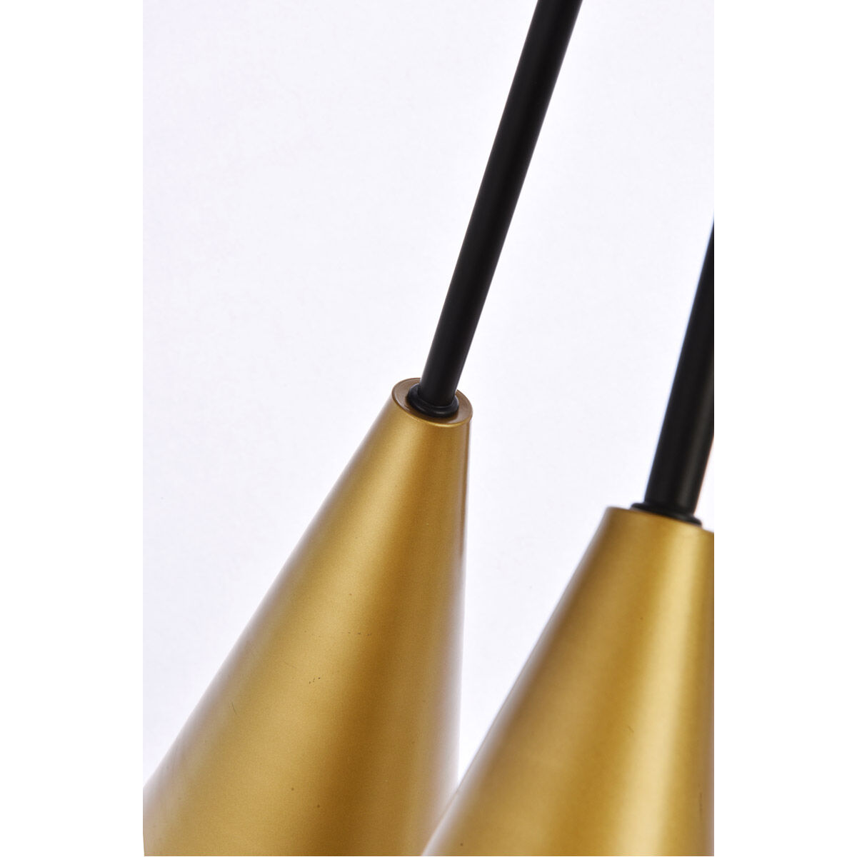 Casen 6 Light 32 inch Black and Brass Pendant Ceiling Light