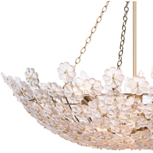 Charlotte 12 Light 30.5 inch Natural Brass Chandelier Ceiling Light