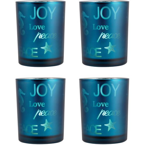 Reflections Azure Holiday Pillar Holders, Set of 2