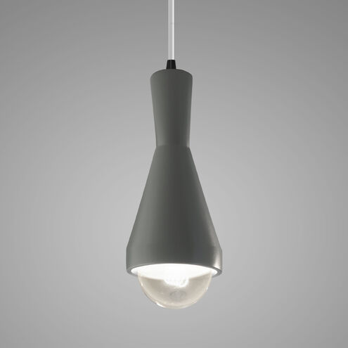 Radiance Collection 1 Light 5 inch Pewter Green with Matte Black Pendant Ceiling Light