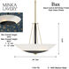 BAX 4 Light 24 inch Sand Coal and Soft Brass Pendant Ceiling Light