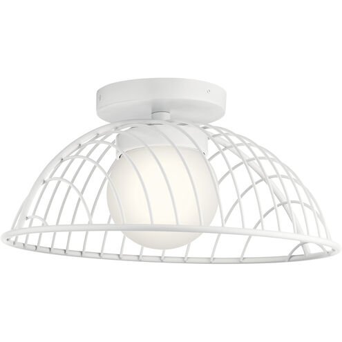 Clevo LED 18 inch White Semi Flush Mount Ceiling Light